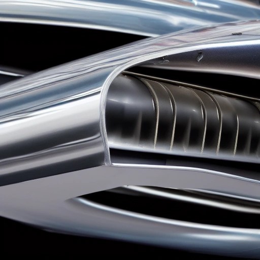 A side by side close up comparison of two different vehicle exhaust systems.