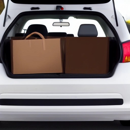 Spacious empty cargo area of a modern hatchback