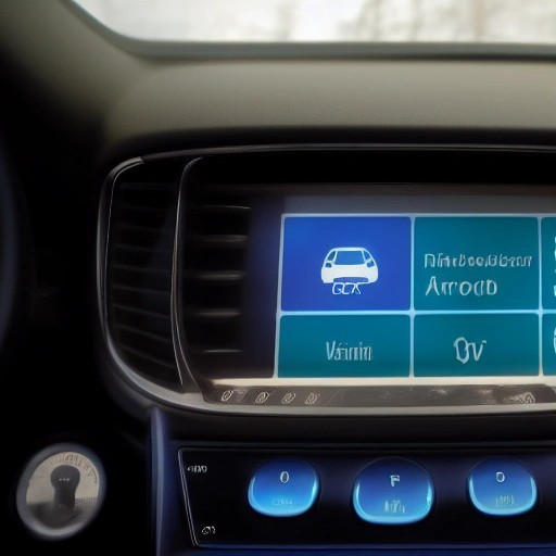 Center dash infotainment screen showing a software fault symbol