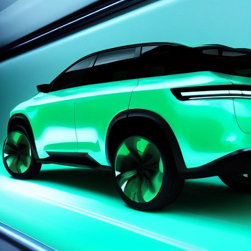 An abstract concept representing futuristic hybrid vehicle efficiency.