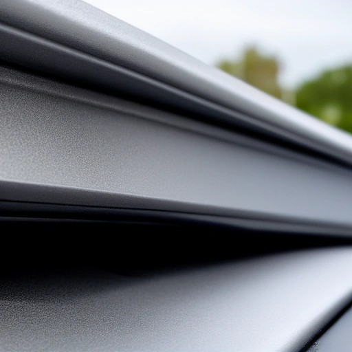 Silver aluminum roof rail mounted on a car roof