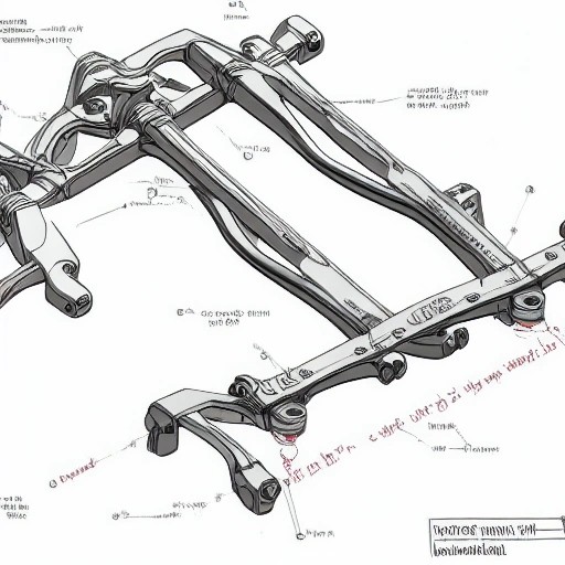 Classic double wishbone front vehicle suspension layout geometry