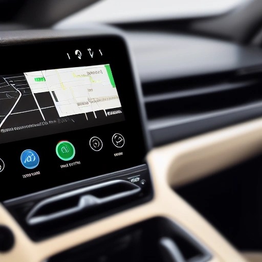 Vehicle dashboard center touchscreen display showing settings menu