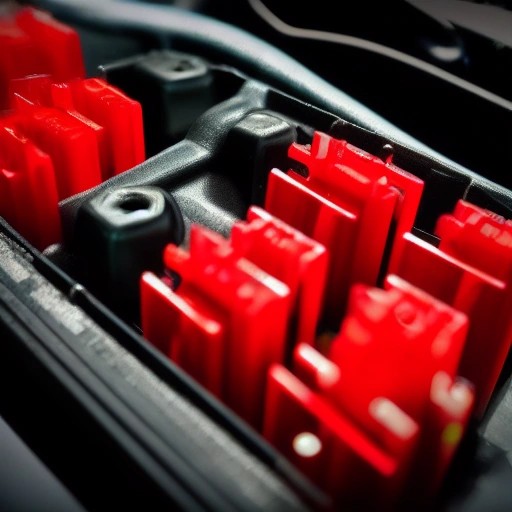 Open red auxiliary 12V jump start connection post under car hood