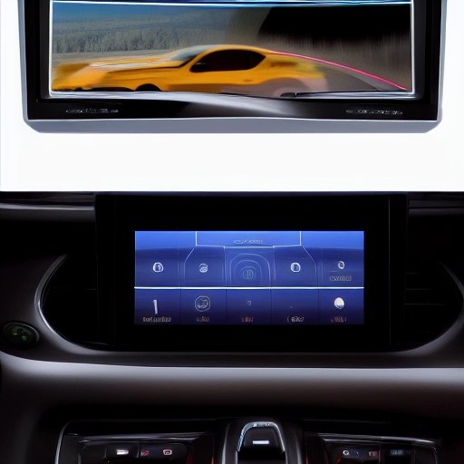 A modern touchscreen infotainment display upgraded in a car dashboard.