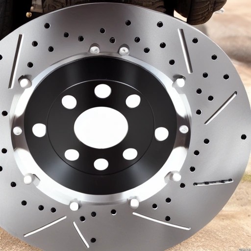 An upgraded big brake caliper retrofit installed on a slotted front rotor assembly.