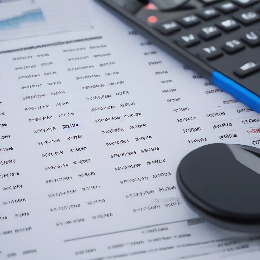 Car pricing comparison table document on an office desk