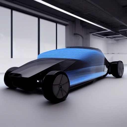 Futuristic Modular Electric Vehicle Skateboard Chassis Platform Mockup