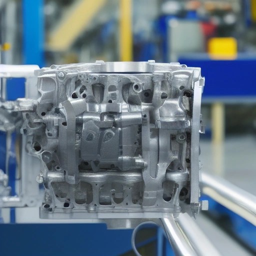 Pristine aluminum vehicle engine block assembly details