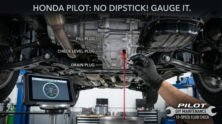 Honda Pilot 10-Speed Automatic Fluid Level Check: Why There Is No Dipstick and How to Gauge It